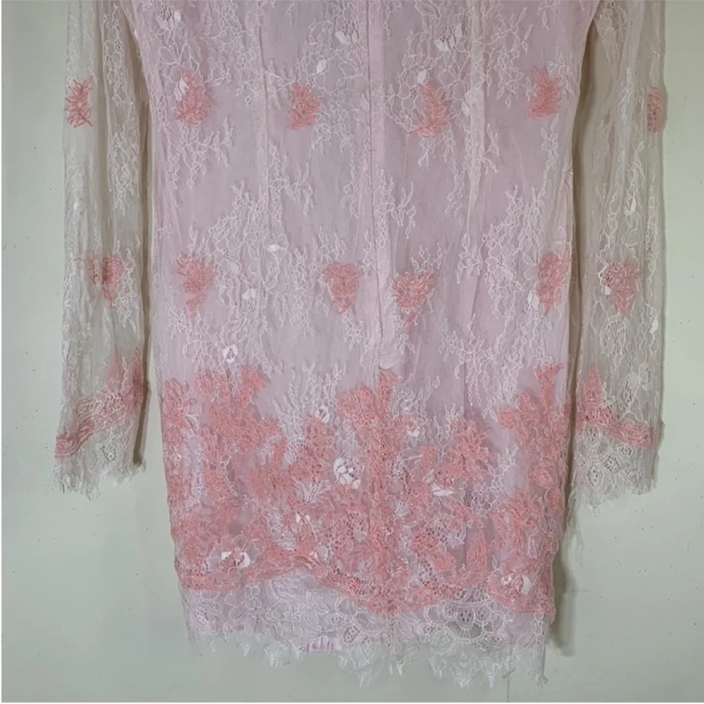 X by NBD Ina Lace Mini Dress in Primrose Pink. Large. NWT. - Picture 11 of 11